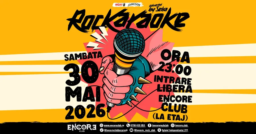 RocKaraoke @ Encore Club | 30.05.2026 | Ora 23:00