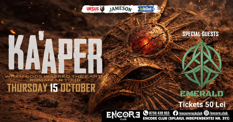 KA’APER live in Bucharest w/ Emerald | Encore Club | 15 October