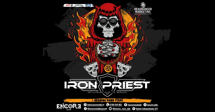 Iron Priest x opening band (TBA) live in Encore Club | 4.06.2026